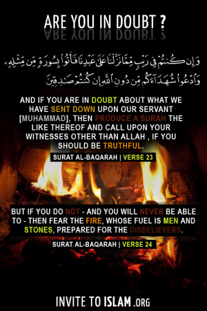 Are you in doubt about the Qu'ran?