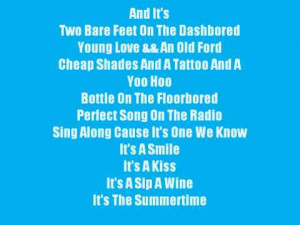 Kenny Chesney Summertime W/ Lyrics