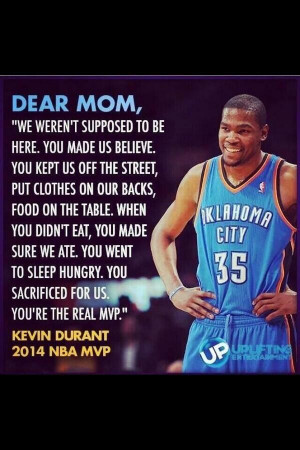 MVP Kevin Durant Quote