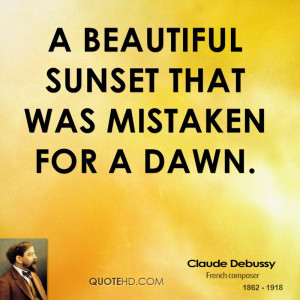 beautiful sunset that was mistaken for a dawn.