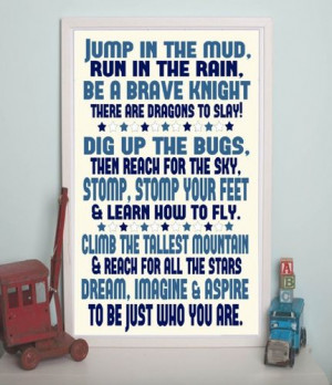Cute poster for little boys (or girls)