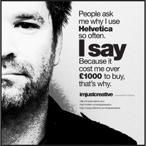 Why I use Helvetica So Often – Self-Promo Poster