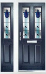 Blue Composite Doors and Side Panel