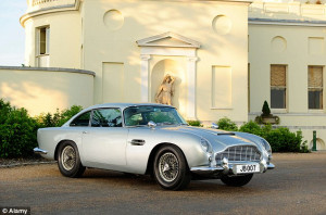 ... The Aston Martin DB5 which appeared in the 1964 Bond film Goldfinger