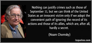 Nothing can justify crimes such as those of September 11, but we can ...