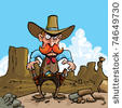 Stock Vector Cartoon Cowboy