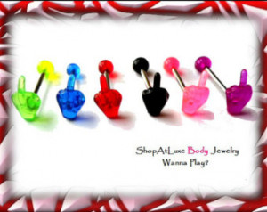 Naughty Or Nice Middle Finger Tongu e Bar ...