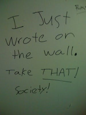 Do You Read the Writing on the Bathroom Stalls?