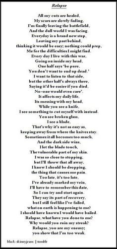 ... quotes addiction triggerwarn cut relapse depression relapse cutting