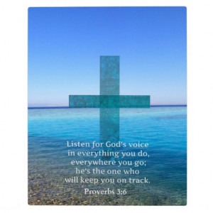 Proverbs 3:6 Listen for God's voice BIBLE VERSE Display Plaques