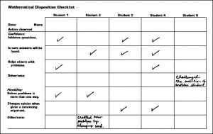 Examples Of Checklist Observations On Children