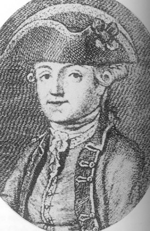 Engraving of Byron's father, Captain John 