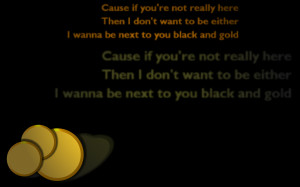 Black And Gold - Adele Song Lyric Quote in Text Image