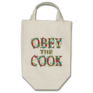 Obey the Cook Saying Holiday Lights Bags