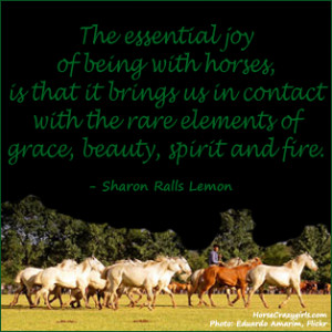 Horse Quote By Sharon Ralls Lemon Picture