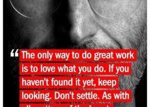 Home > Quotes > Steve Jobs quote on finding the right work as per your ...