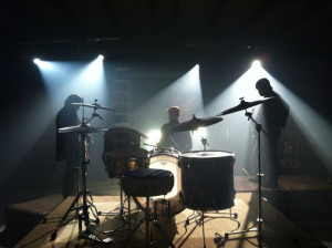 Jamie (drums) took this cool shot from the “set” of our Anthem ...