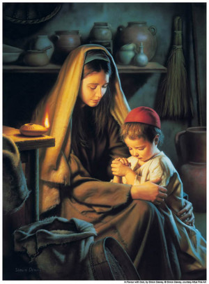 Jesus Praying Mother Mormon