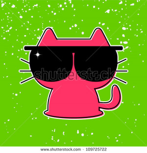 Cat In Sunglasses Stock Photos, Illustrations, and Vector Art