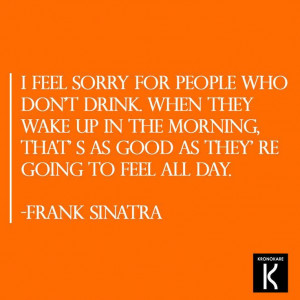 Don't ever Regret anything Quotes, Frank Sinatra, Funny, Drinking ...