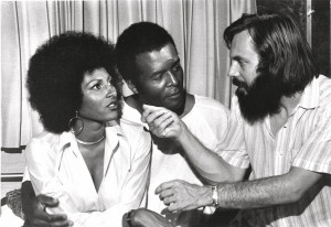 fuckyeahdirectors pam grier terry carter and jack hill on set of foxy ...
