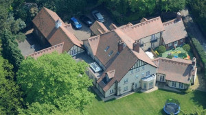 Rio Ferdinand's huge house is in Alderley Edge, Cheshire UK.