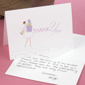 Bridal Shower Thank You Cards - Blank