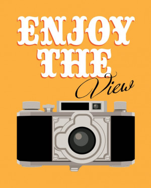 Retro art-vintage camera art-typographic art poster 8x10 - Funny quote ...