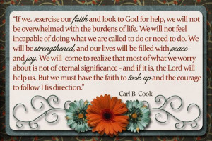 Look Up. Elder Carl B. Cook of the Seventy. The Church of Jesus Christ ...