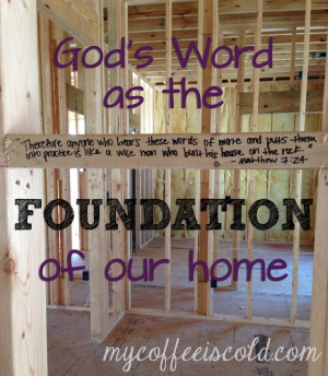 Writing Bible verses on the studs of a house under construction ...
