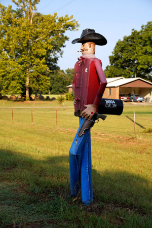 Funny Cowboy Mailbox . One funny cowboy with big bullet in the ass ...
