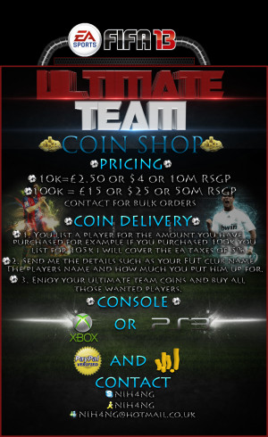 30+Vouches][Xbox/PS3] Nih4ng's Fifa 13 Ultimate team coins store ...