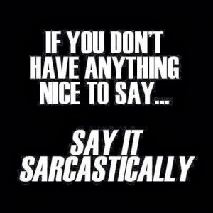 More sarcastic sayings and one liners at: