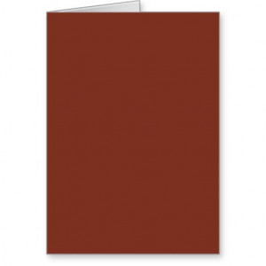 Copper Rust Brown Red Color Trend Blank Template Stationery Note Card