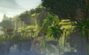 This wall doesn't look inviting, but there's a door for the curious.