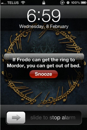 funny meme LOTR mordor Frodo alarm