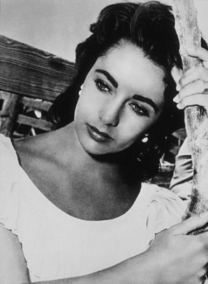 Elizabeth Taylor during the filming of