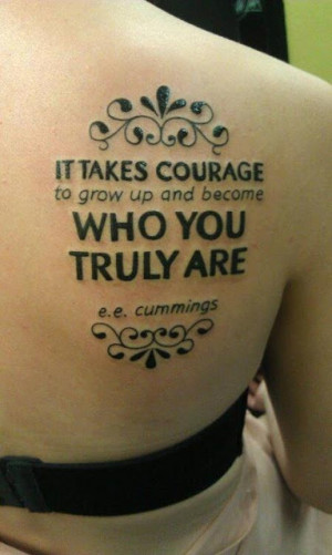 home back tattoos quotes tattoo courage building tatoo on back