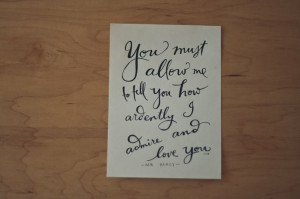 Pride and Prejudice Quote Mr. Darcy Quote Jane by heytheredesign, $18 ...