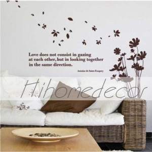 Cozy Flying Wild Flowers Quote Wall Decals Stickers(China (Mainland))