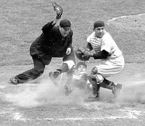 Oct 6, 1950: Yogi Berra making tag at the plate on Philadelphia ...