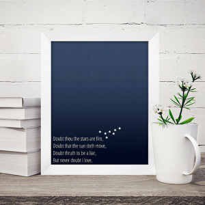 William Shakespeare quote poster, literary wall art, wall decor, love ...