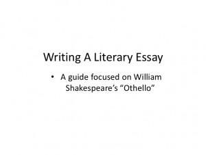 Critical essays on othello