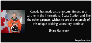 strong commitment as a partner in the International Space Station ...