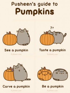cat, drawing, kawaii, pusheen, pusheen the cat, pusheen the pumpkin
