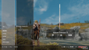 Arbitrator - Witcher 2 Sword for TES V Skyrim rear-left view