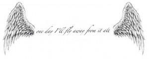 Wing/quote tattoo | tattoos | Pinterest