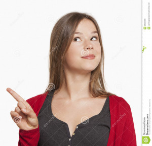 Woman With Pointing Finger