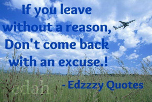 If You Leave Without A Reason