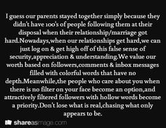 relationships get hard,we can just log on & get high off of this false ...
